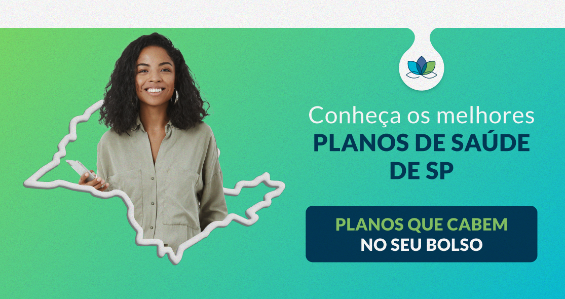 Menina sorrindo e ao lado o texto: conheça os melhores planos de saúde em São Paulo